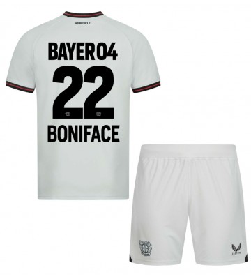 Bayer Leverkusen Victor Boniface #22 Borta Kläder Barn 2023-24 Kortärmad (+ Korta byxor)